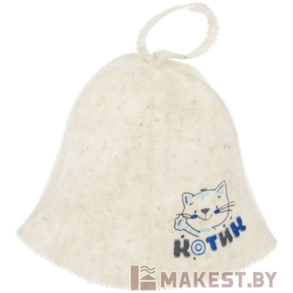 Набор банный детский "Котик": коврик и шапка