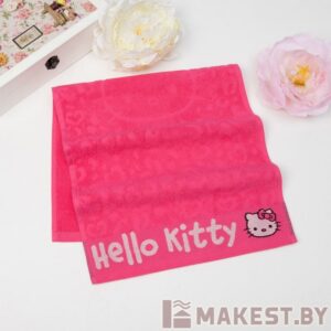 Полотенце детское Hello Kitty 70х130 см, цвет розовый 100% хлопок, 400 г/м²