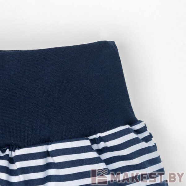 Ползунки-штанишки Крошка Я "Маленький моряк" рост 62-68, 68-74 см, белый/синий